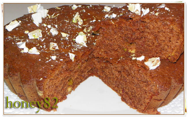 Torta di nutella e torrone ai pistacchi