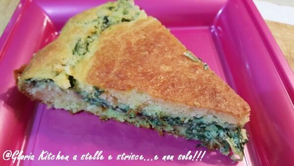 Torta di Pan di Spagna al Parmigiano con Ricotta e Spinaci di Gloria KitchenUSA
