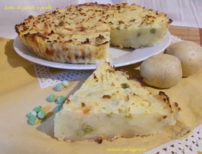 Torta di patate e piselli