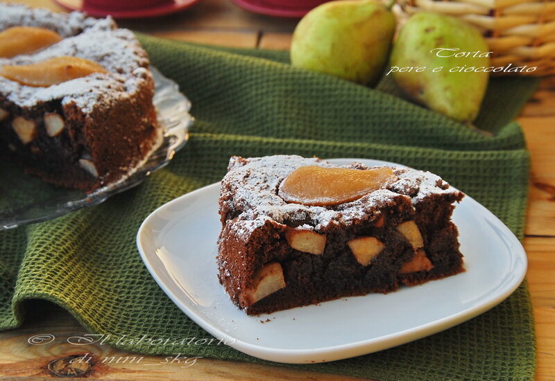 Torta di pere e cioccolato, ricetta senza glutine e latticini