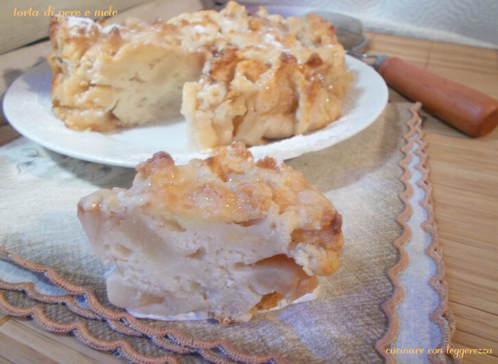 Torta di pere e mele