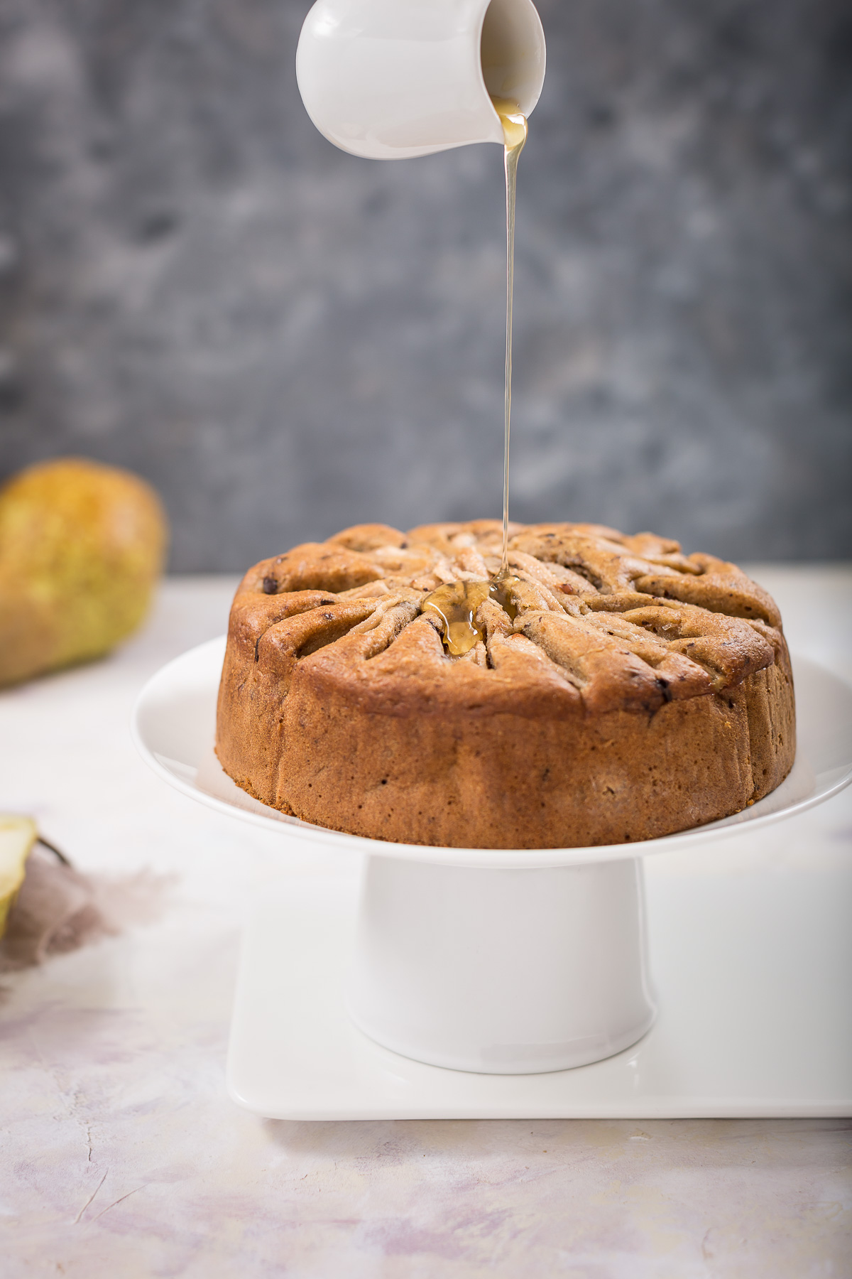 Torta di pere senza burro – senza uova senza zucchero – vegan