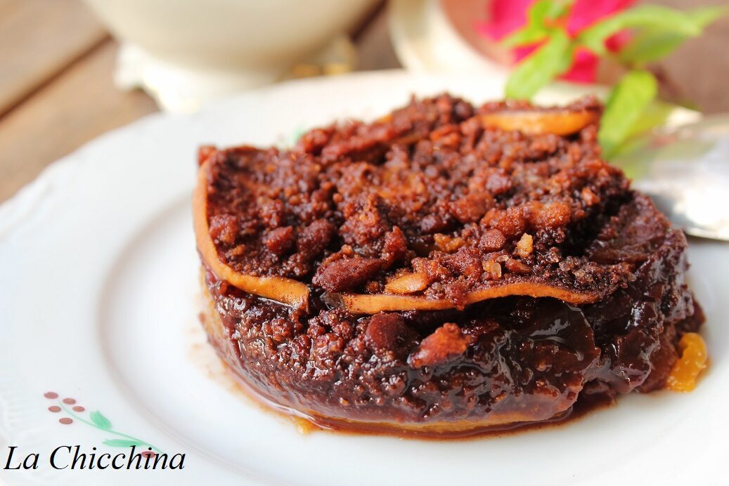 Torta di pesche e cioccolato al cucchiaio (della seco)
