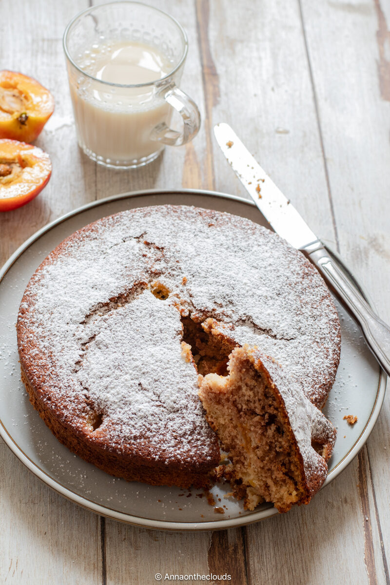 Torta di pesche soffice: senza burro