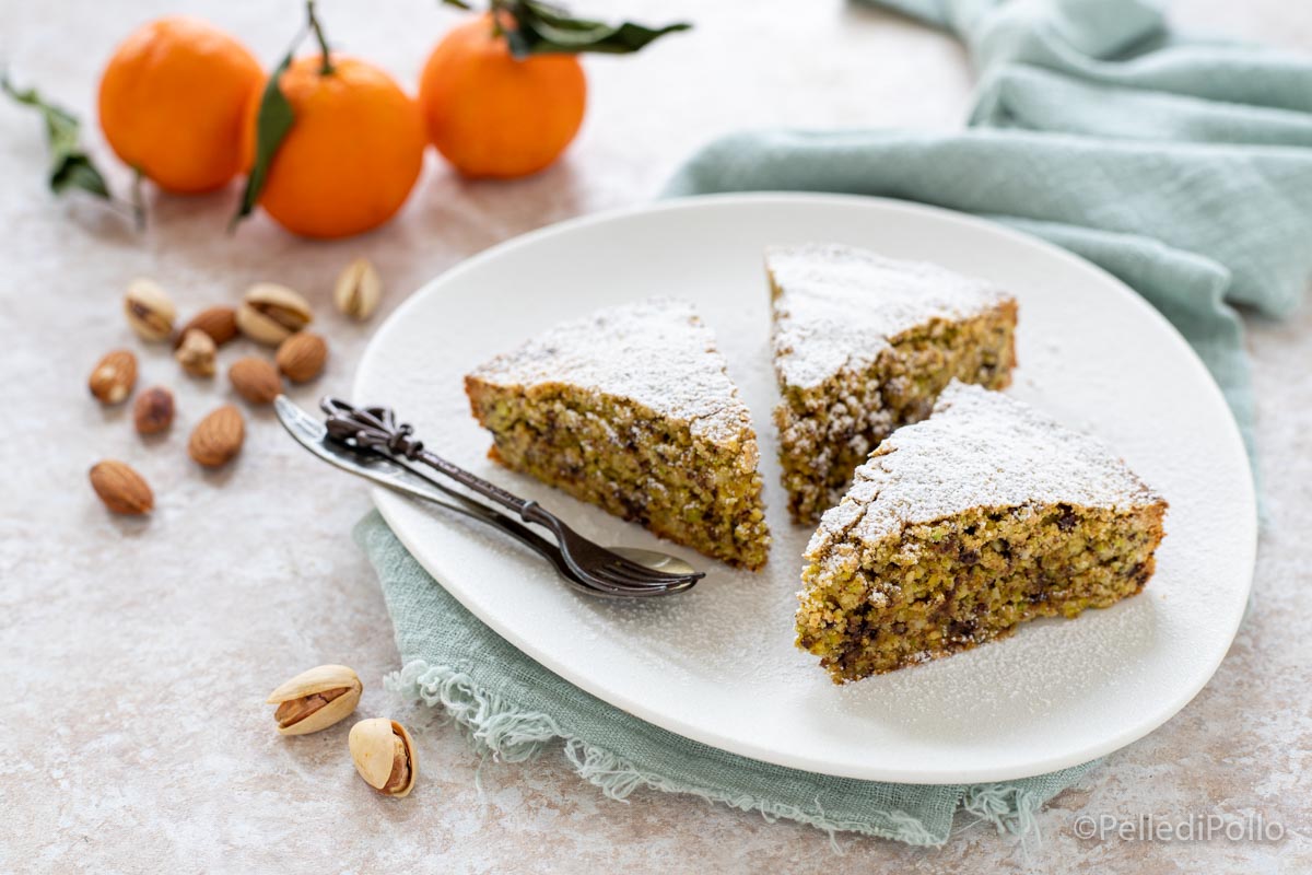 Torta di pistacchi e mandorle