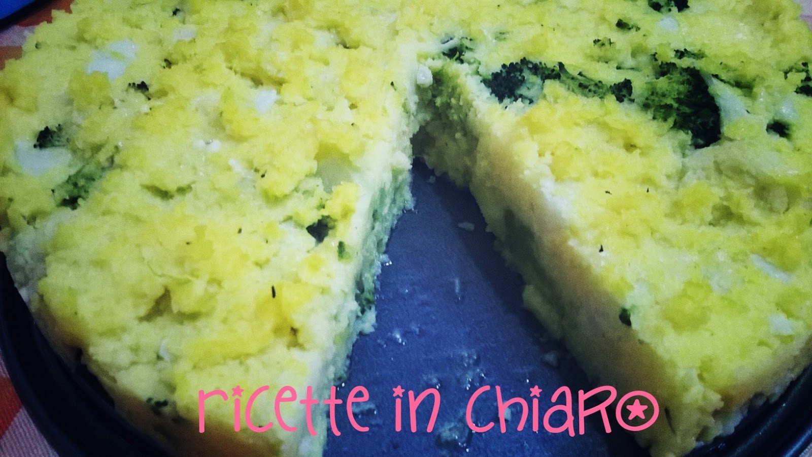 Torta di polenta con broccoli e cavolfiori