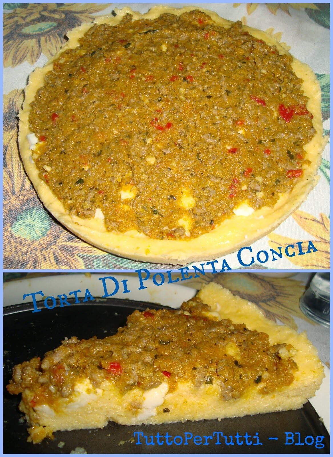 Torta di polenta concia