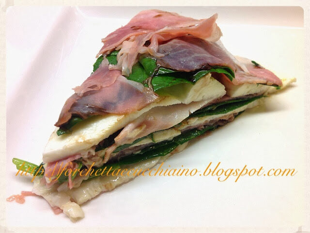 Torta di prosciutto mozzarella e spinacini
