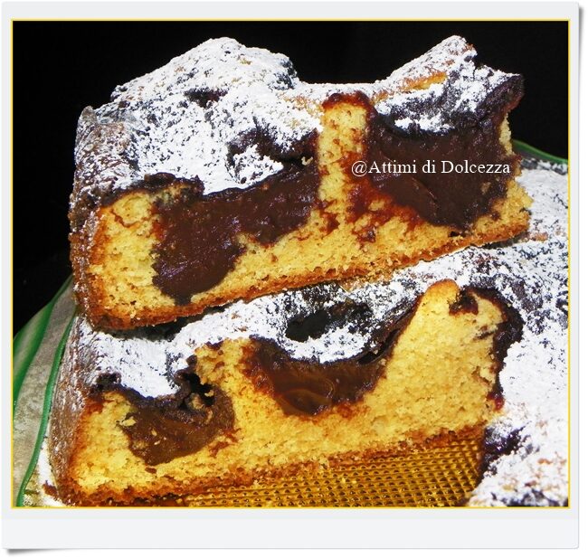 Torta di ricotta con crema pasticcera al nocino
