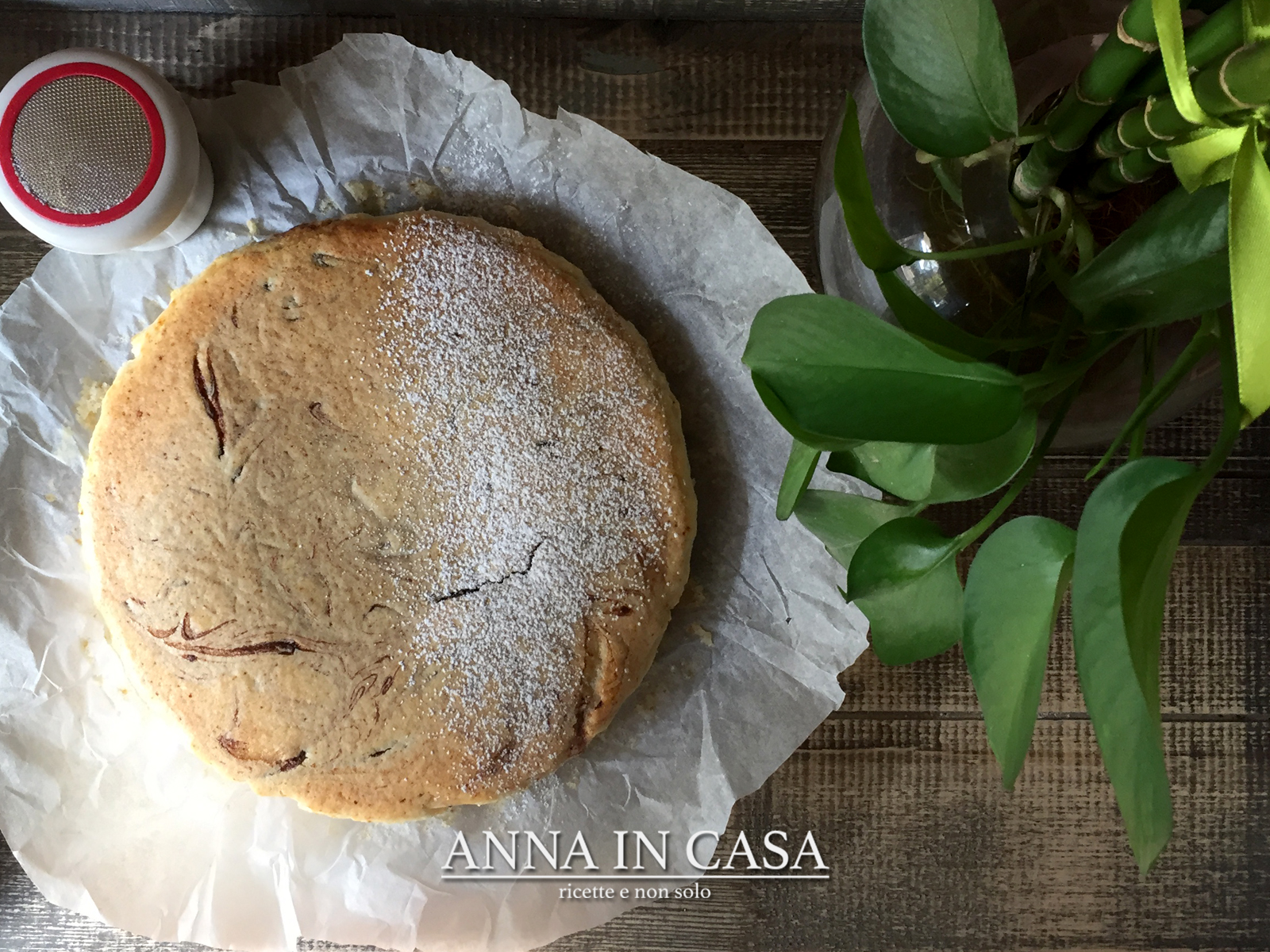 Torta di ricotta variegata con crema pan di stelle