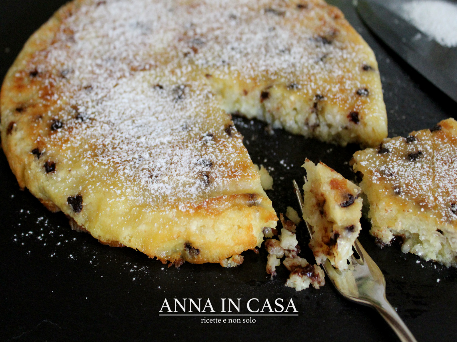 Torta di riso con gocce di cioccolato