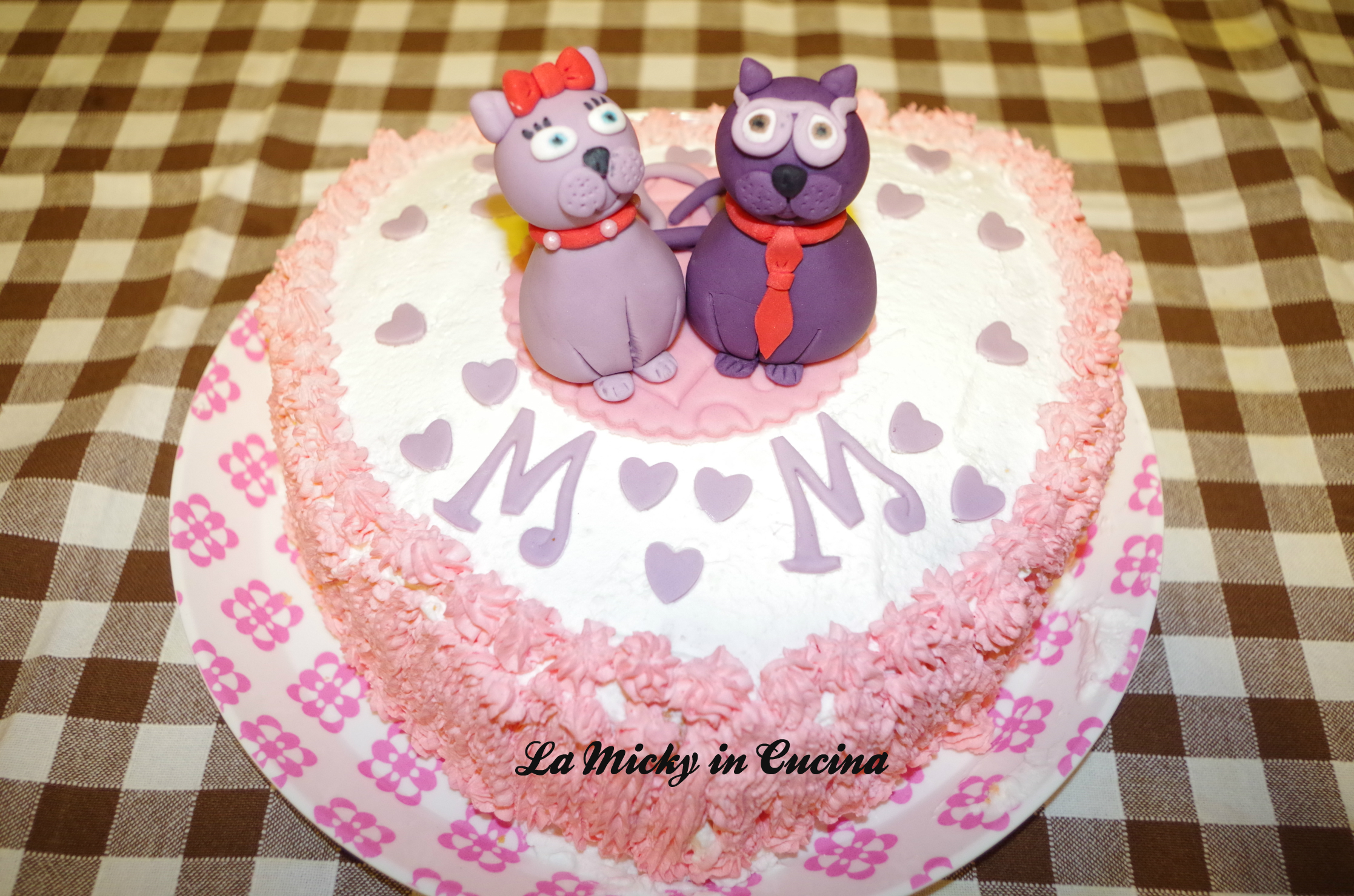 Torta di San Valentino Gattini innamorati in pdz