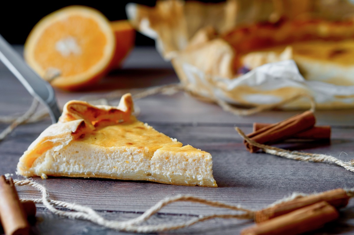 Torta di sfoglia all’arancia e ricotta
