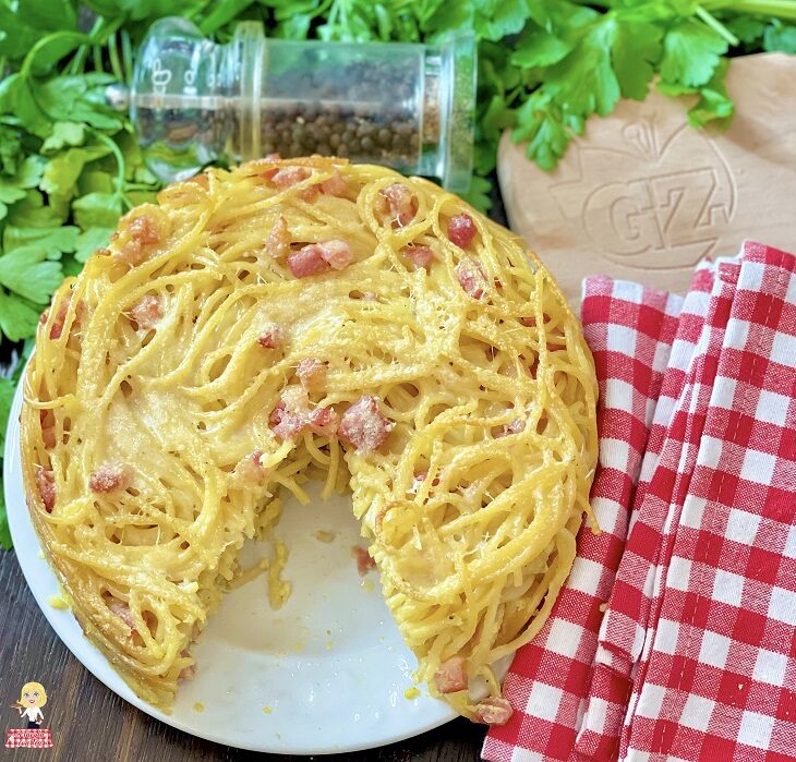 Torta di spaghetti alla carbonara