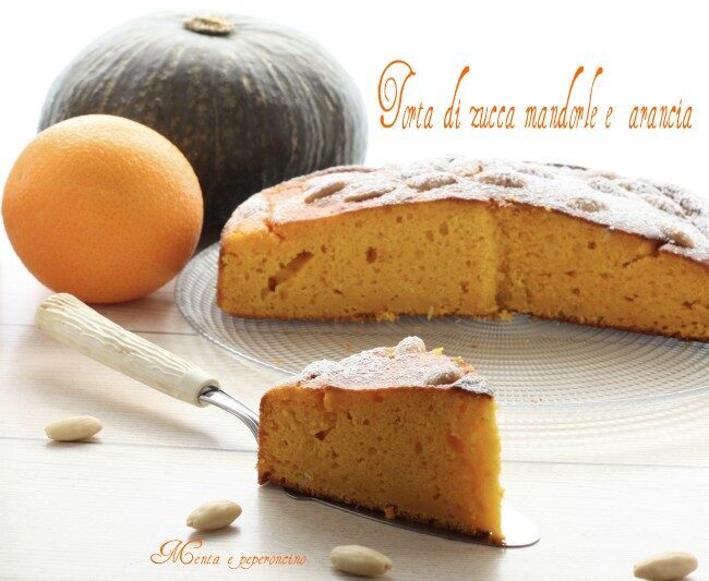 Torta di zucca mandorle e arancia