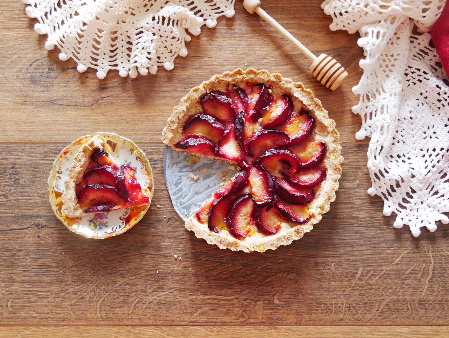 Torta dietetica: crostata alle prugne