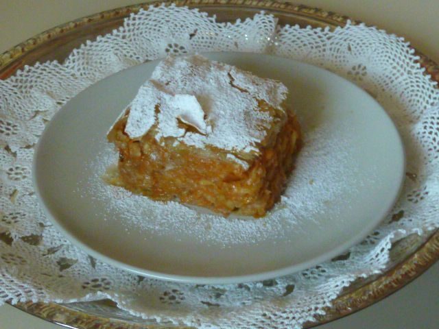 Torta dolce di zucca in pasta fillo