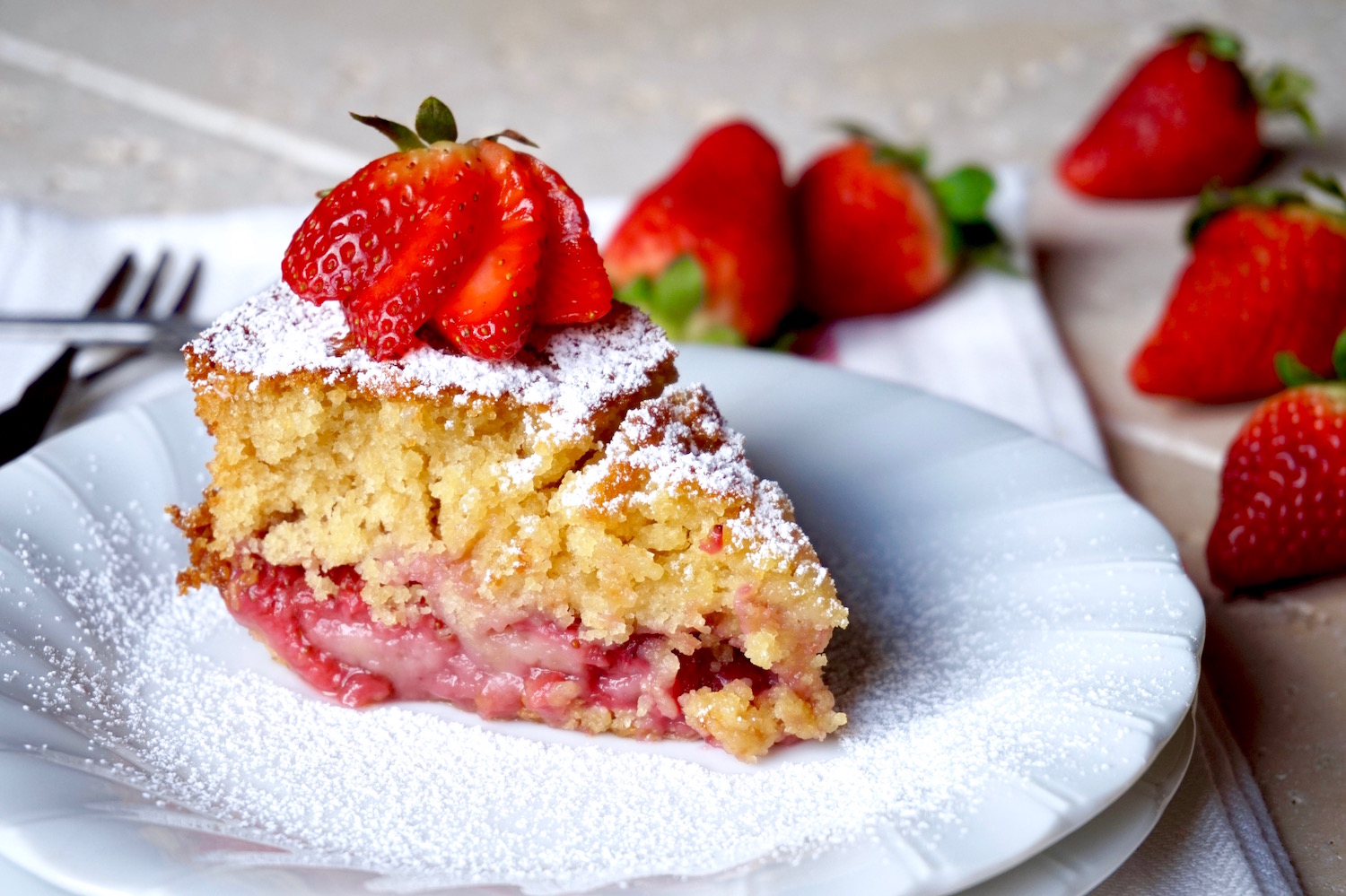 Torta facile alle fragole