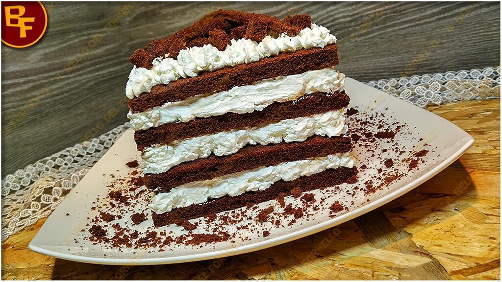 Torta facile black & white