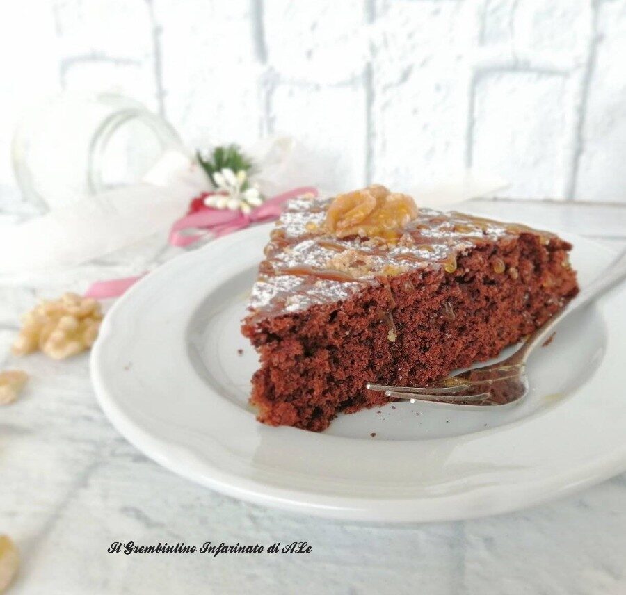 Torta fondente alle noci