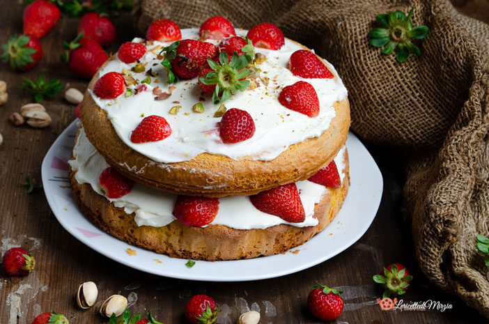 Torta fragole e mascarpone