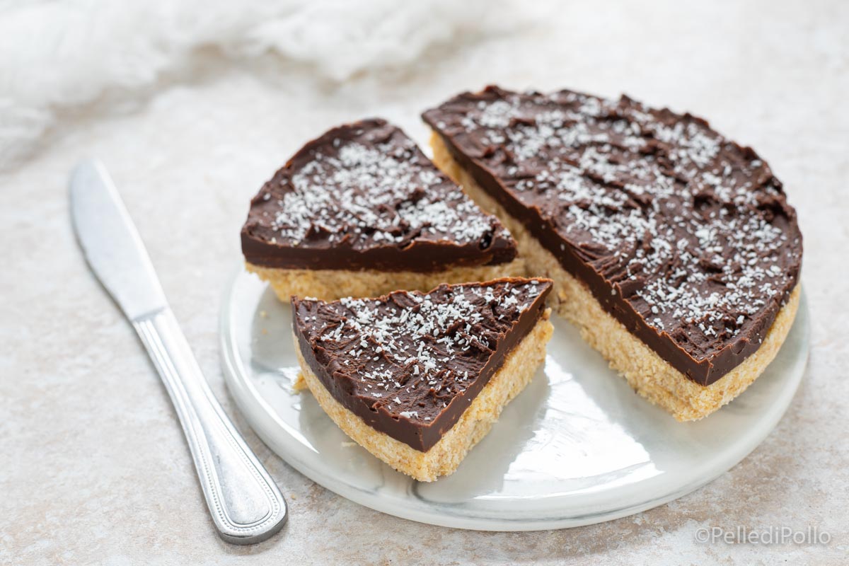 Torta fredda al cocco e cioccolato