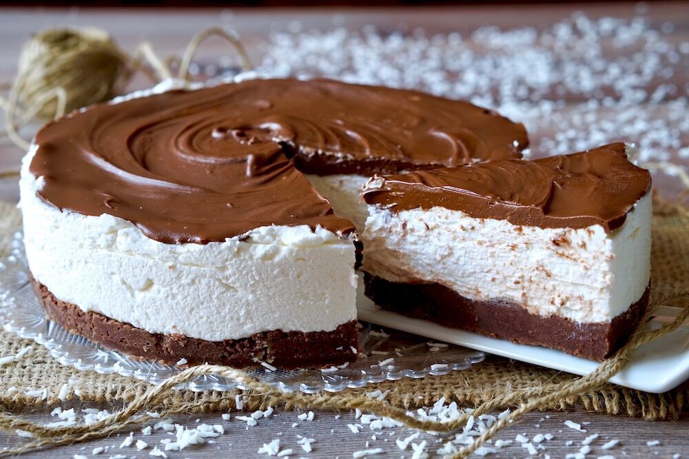 Torta fredda al cocco e nutella