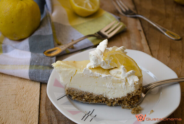 Torta fredda al limone e cioccolato bianco (senza burro)