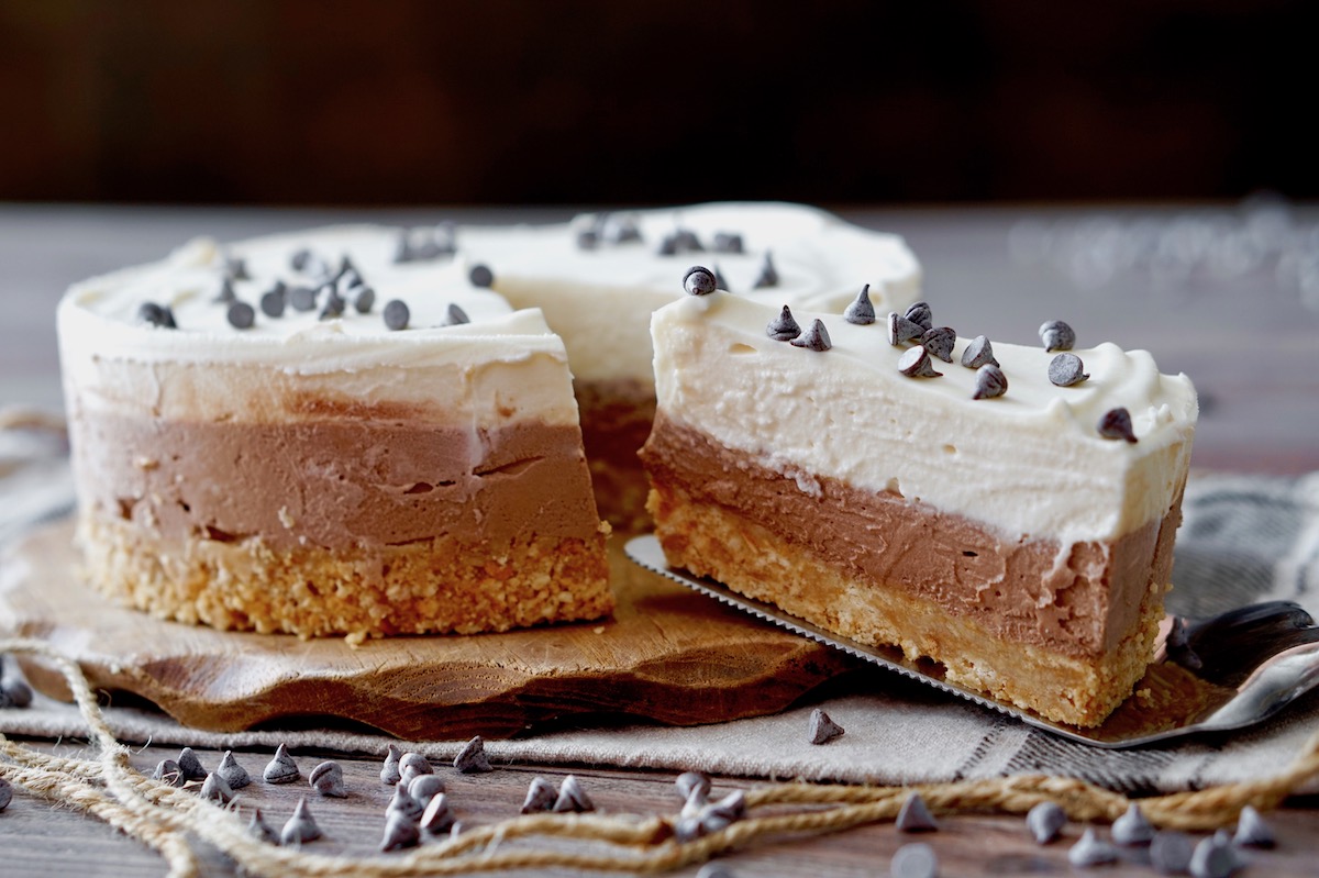 Torta fredda al mascarpone doppio cioccolato