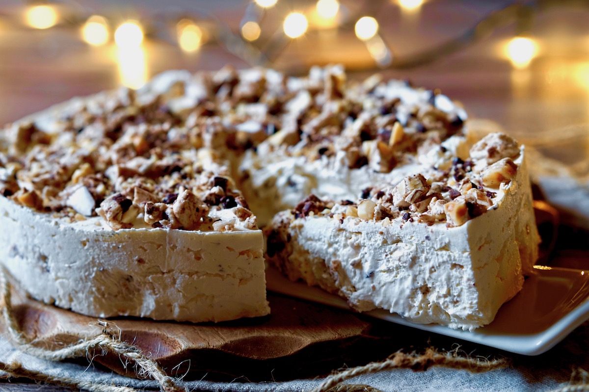 Torta fredda al torrone