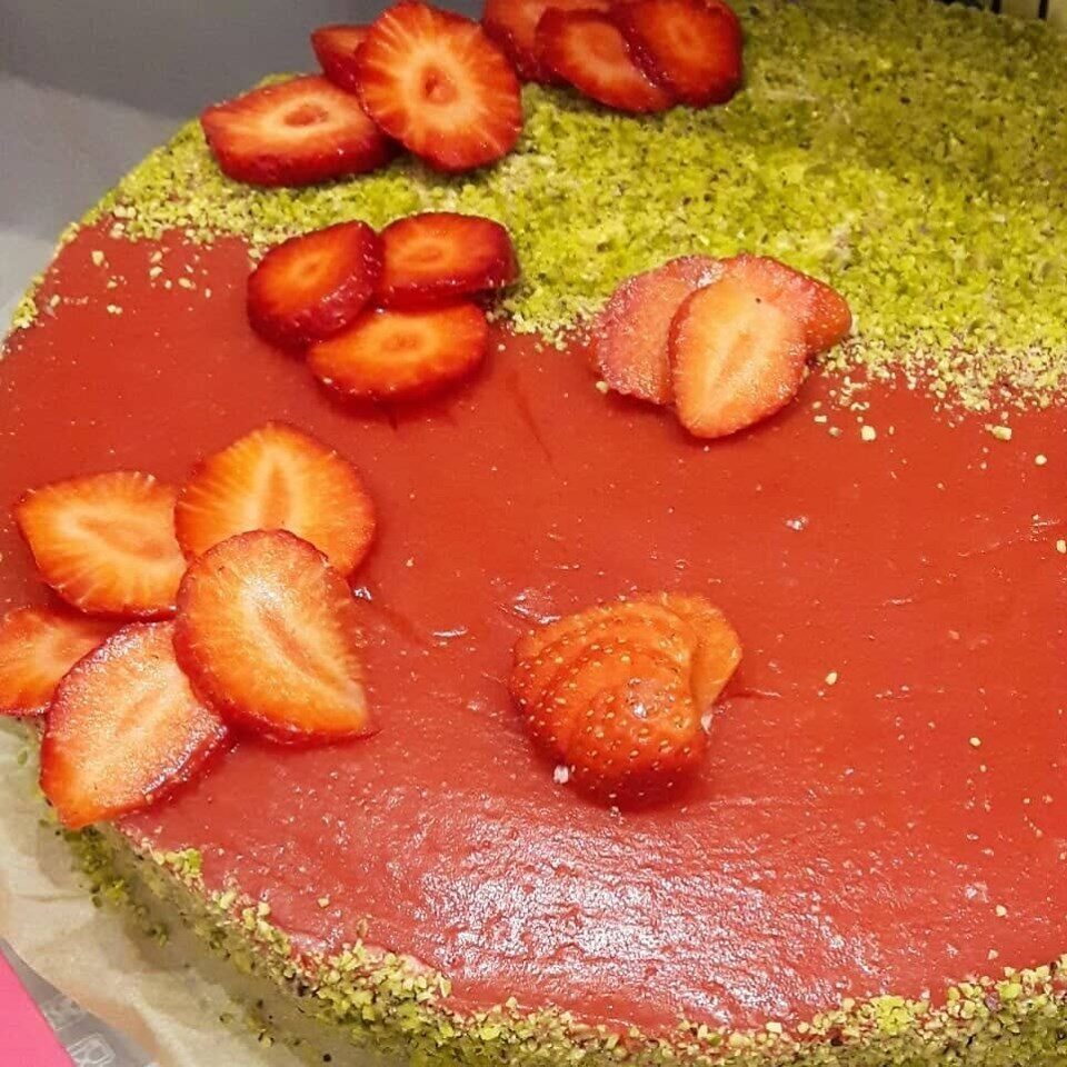 Torta fredda alle fragole
