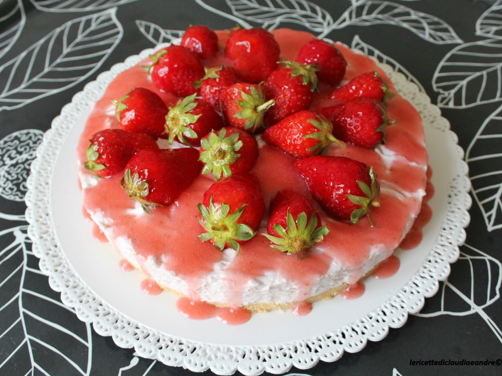 Torta fredda alle fragole