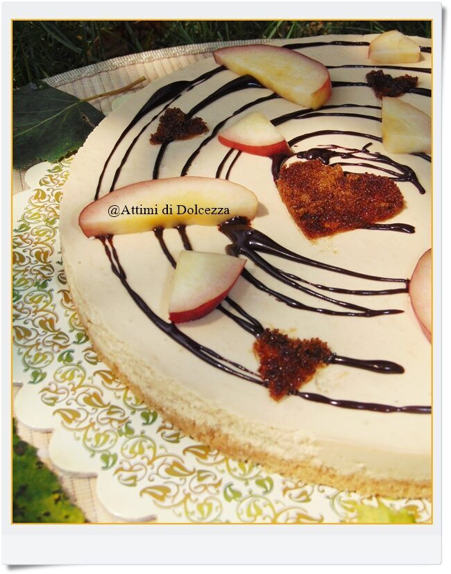 Torta fredda alle pesche con zucchero muscovado