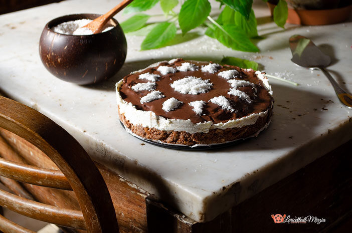 Torta fredda cocco e cioccolato