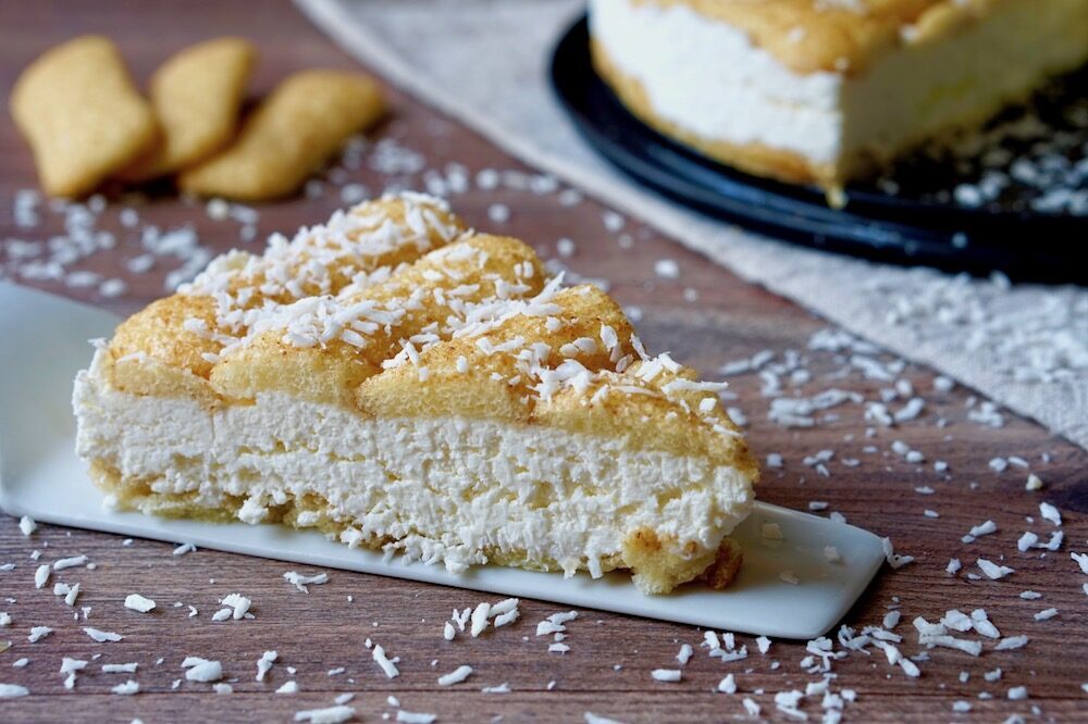 Torta fredda cocco e pavesini