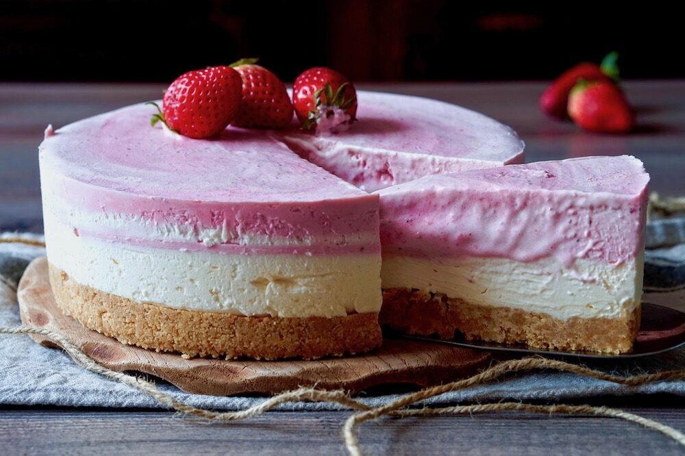 Torta fredda fragole e mascarpone
