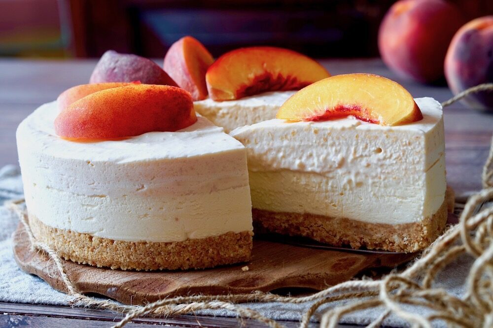 Torta fredda pesche e mascarpone
