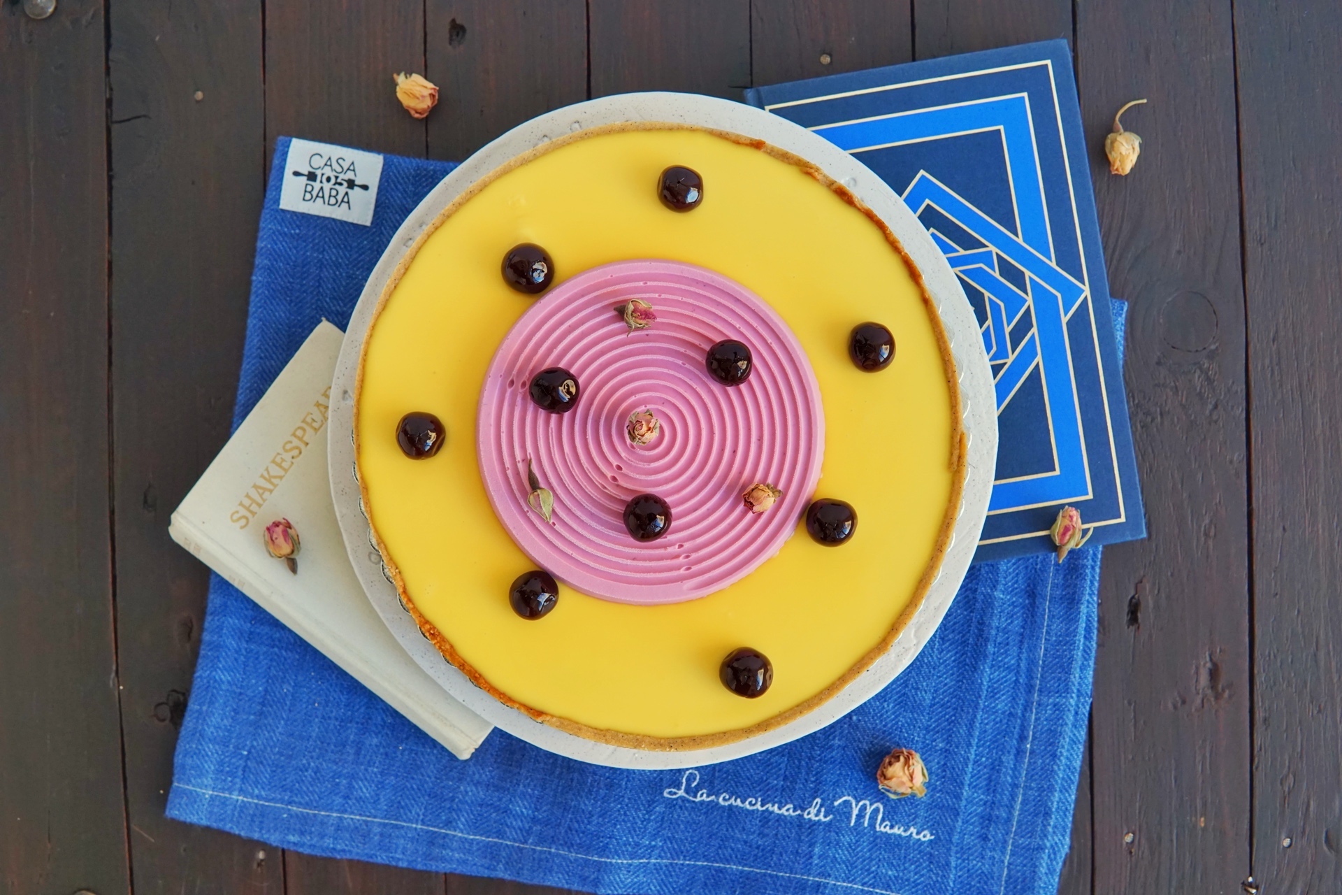 Torta frolla alla vaniglia e amarene