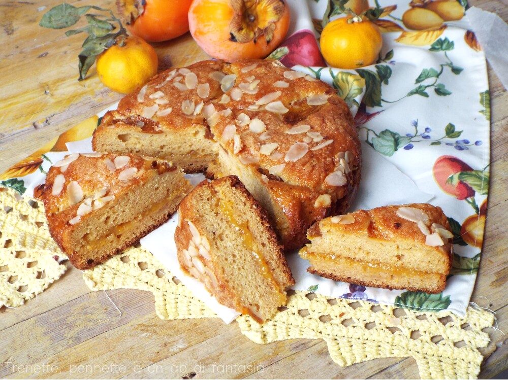 Torta frullata cachi e clementine
