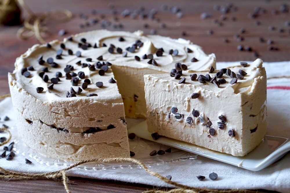 Torta gelato al cioccolato e caffè