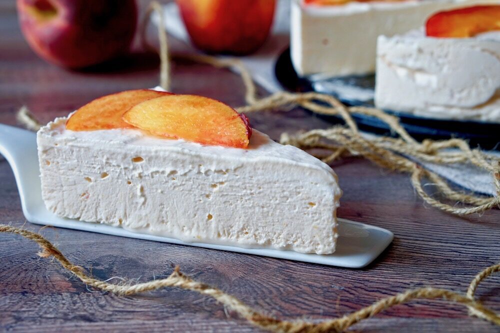 Torta gelato alle pesche