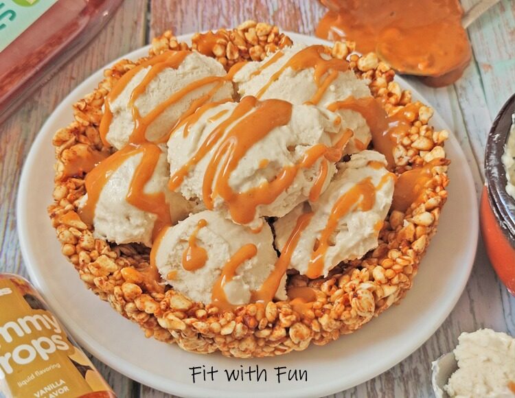 Torta gelato di cereali soffiati fit proteica e senza zucchero