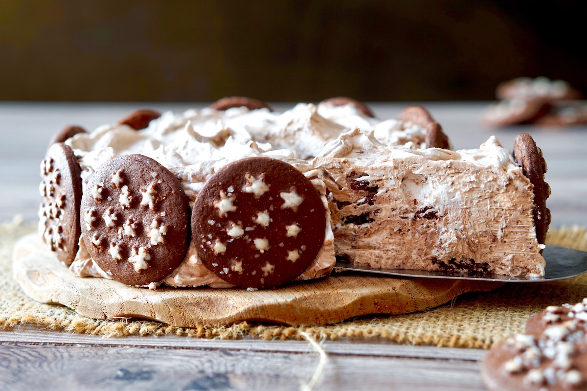 Torta gelato pan di stelle e nutella