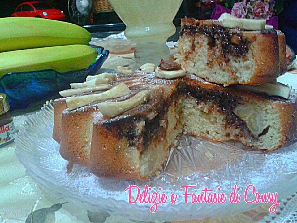 torta girasole con banana e nutella