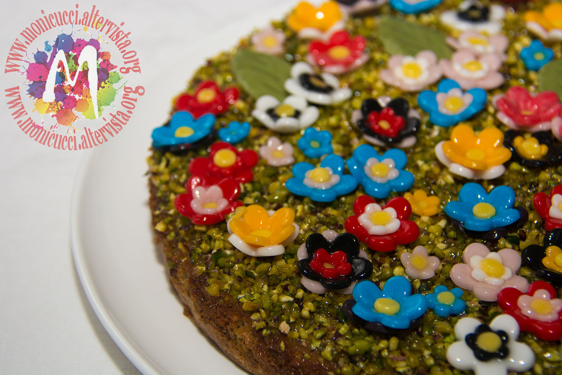 Torta gluten free di pistacchio e mandorle al profumo di cardamomo