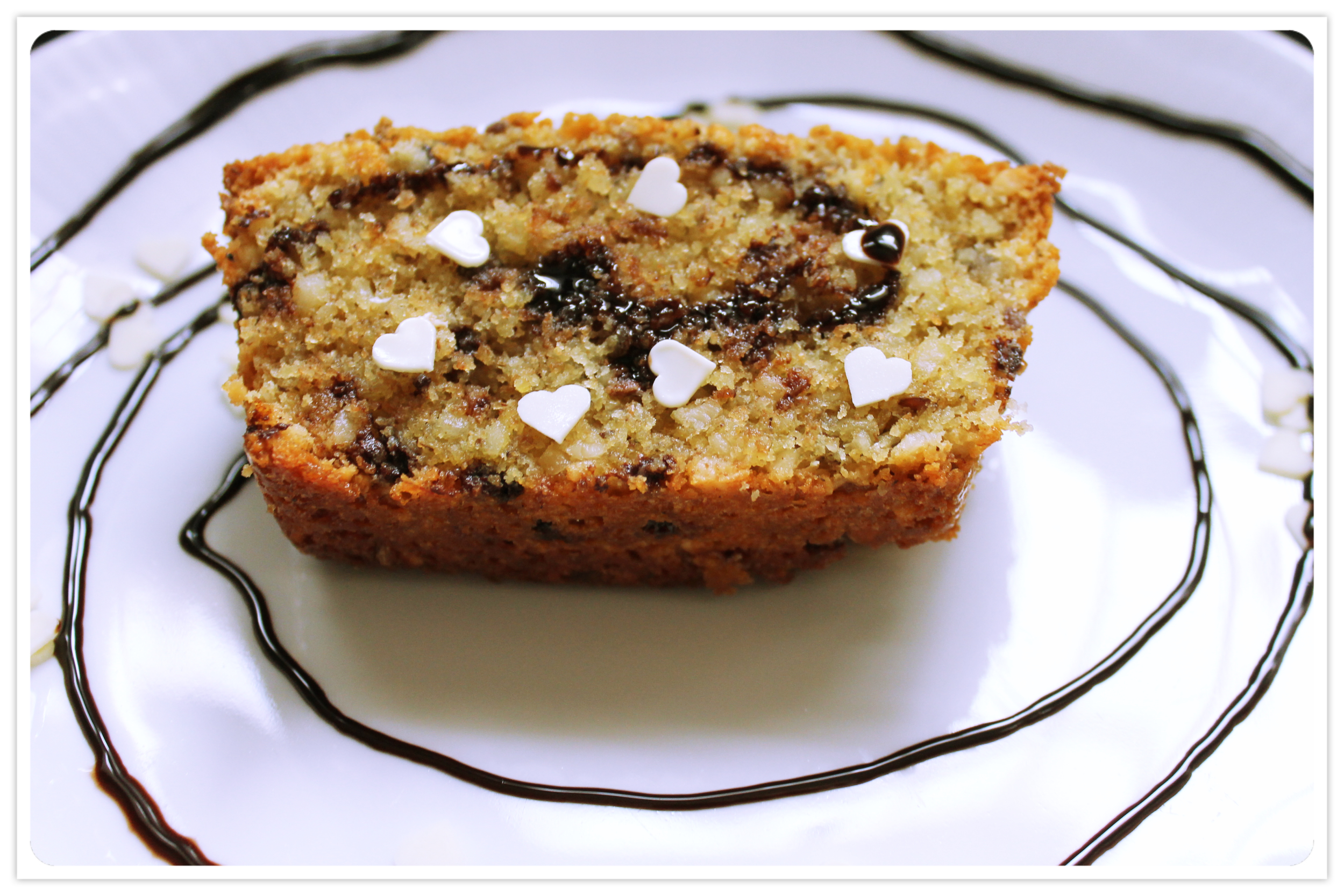 Torta gocce di cioccolato e banane