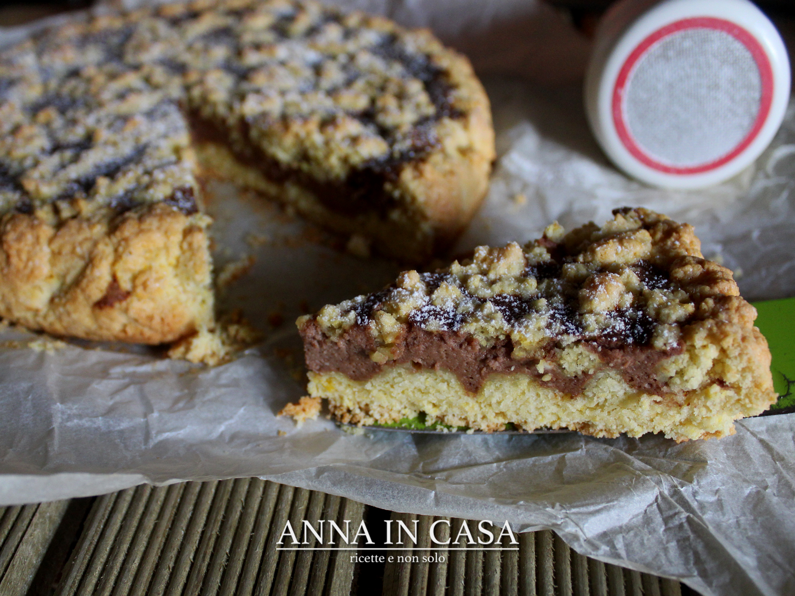 Torta golosa con ricotta e crema nocciola