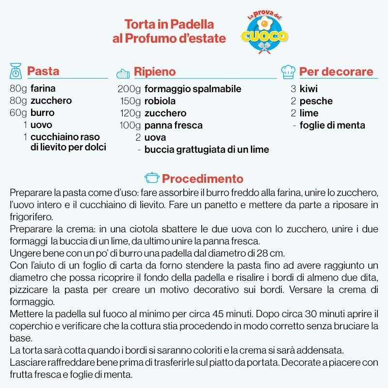 Torta in padella al profumo d’estate da la prova del cuoco