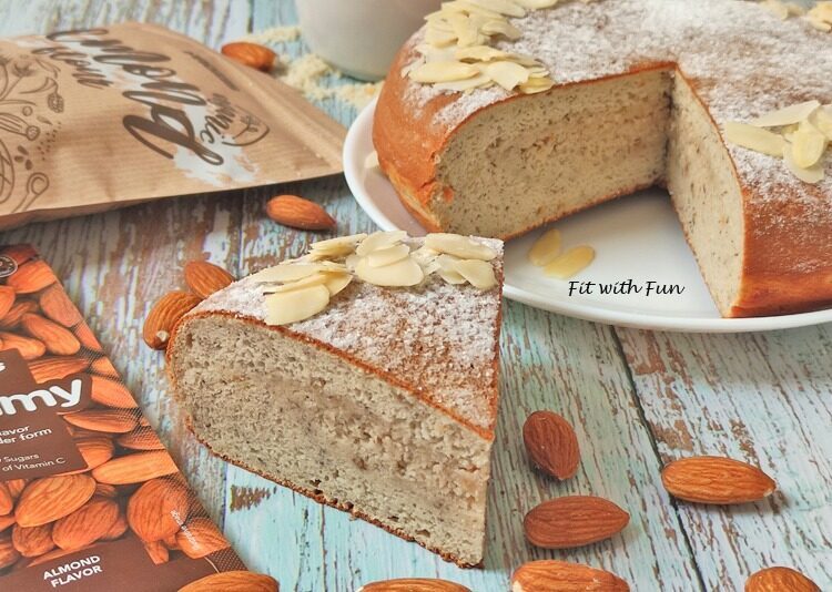 Torta in Padella Mandorle e Riso Proteica Senza Zucchero né Glutine
