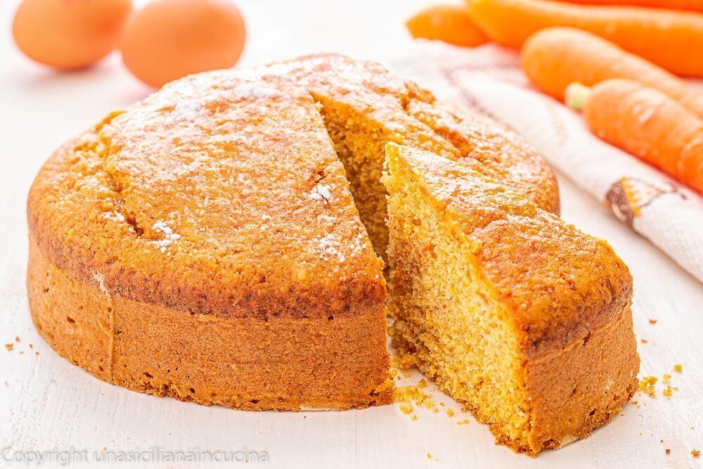 Torta integrale di carote morbida